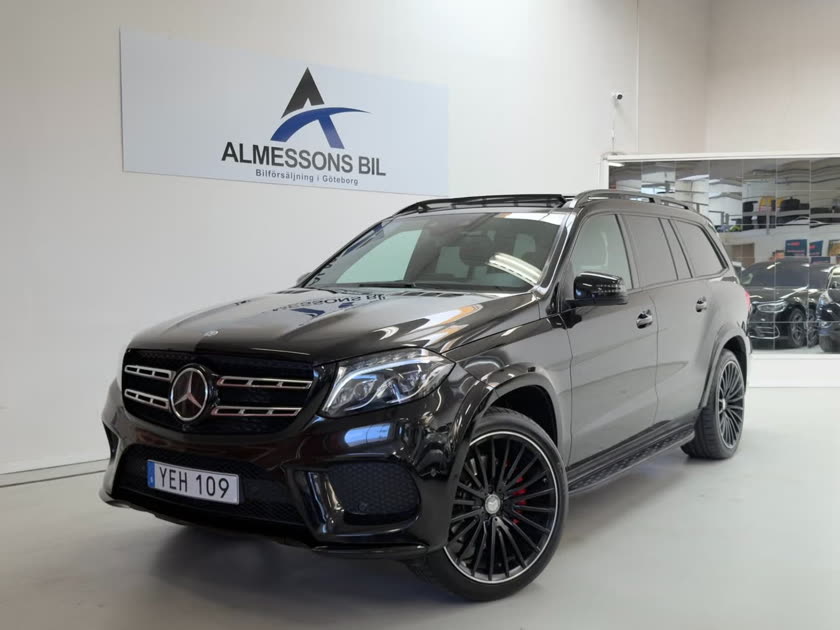 Svart Mercedes-Benz SUV med stora fälgar, tidigare såld av Almessons Bil i Mölndal.